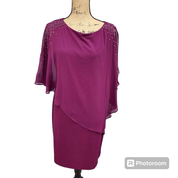 DJ-JAZ Formal Knee Length Dress Womns SZ 12 NWT Mother of the Bride Event Cruise - Picture 1 of 5